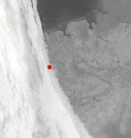 Satellite-picture of the northern part of the Netherlands 18-october-2000